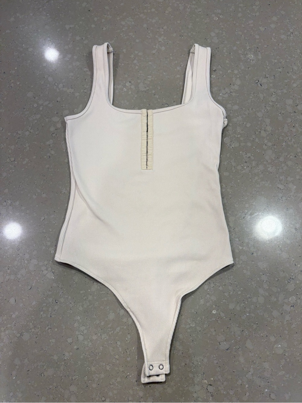 Abercrombie Soft Collection Rib Bodysuit in tan